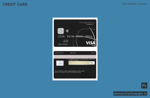 Beispielvorschau der Andorra Andbank Visa Platinum Karte